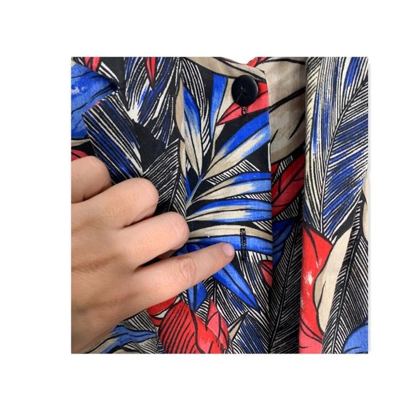 Vintage 80s Jungle Print Short Sleeve Knee Length Dress Small - Picture 9 of 13